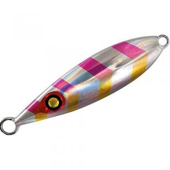 NOMURA Jig 9,5 cm Pêche Verticale Fluo Gold Pink – Slow Pitch 80 g