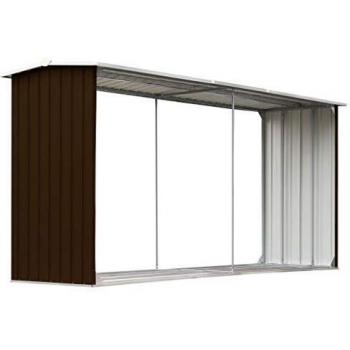 Large Galvanised Steel Log Storage Shed