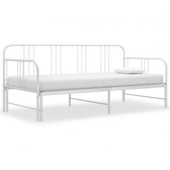Meissa White Metal Pull-out Sofa Bed 200×90 cm