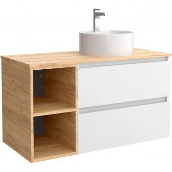 Mueble de baño Bequia Salgar con 2 cajones y lavabo sobre encimera