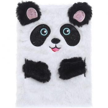 Panda Cat Fluffy Journal Notebook