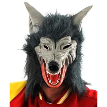 I Love Fancy Dress Grey Wolf Mask – Forest Spirit Version