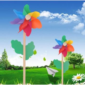 Wooden Windmill Garden Decoration