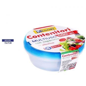 Contenitori Tondi Multiuso in Plastica 500 ml