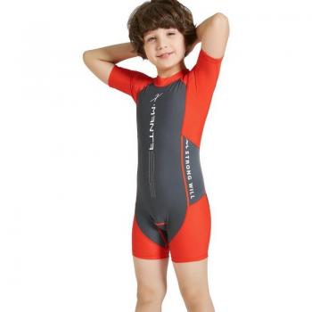 Junior Boy’s Sun Shield Swim Suit with Back Zipper