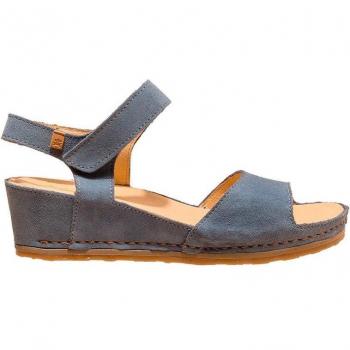 El Naturalista N5851 Picual Vaquero Lux Suede Sandalias de Cuña