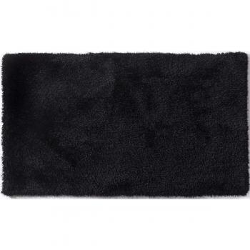 TOM TAILOR HOME Hochflor-Teppich »Soft«, rechteckig, Uni schwarz