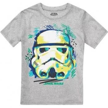 Trooper Schets T-shirt voor Jongens in Sportgrijs