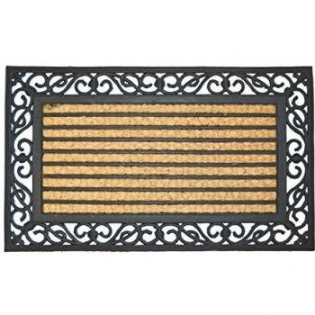 MAURER Felpudo Fibra Coco y Goma Rayas 45x75 cm