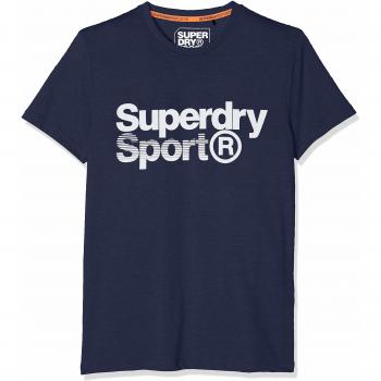 Superdry Camiseta Core Sport, Azul (Dark Navy 24s), Large para Hombre