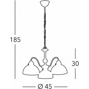 Nonna Hanging Light by KOLARZ, Ø 45 cm, Deer Green, 3-Bulb