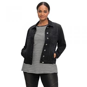 Chaqueta SHEEGO Denim Negro de Entretiempo
