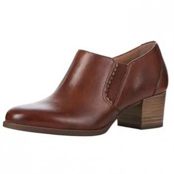 Tamaris Hochfrontpumps Oceana braun Gr. 41, Damen Blockabsatz