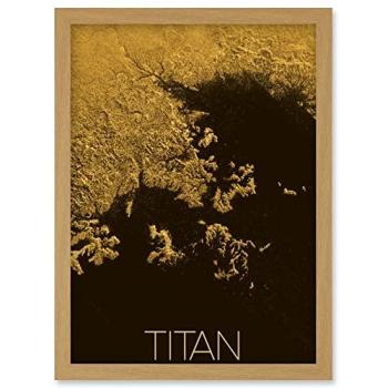 NASA Titan Ligeia Mare Wall Decor – Framed A4 Print
