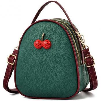 Bolso Cruzado Redondo de Piel Sintética para Mujeres y Adolescentes
