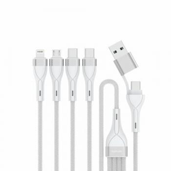 4smarts 4in2 USB-C Multi-Ladekabel 1,2m, weiß