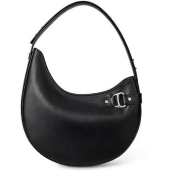 Ralph Lauren Schwarze Schultertasche Tasha – Großes Ledermodell