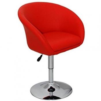 Elevador de Comedor VidaXL Taburete Cuero Rojo con Respaldo