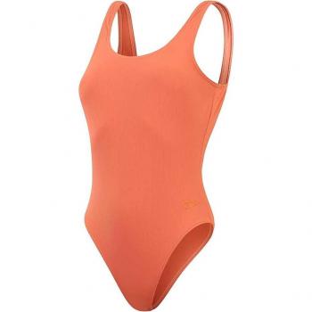 Speedo Damen-Body mit Textur, tiefer U-Rück, orange – 30