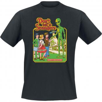 Camiseta Masculina Steven Rhodes “Talk No To Strangers” – Negra, 4XL