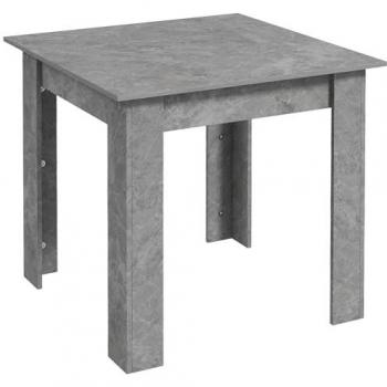 Square Dining Table with Faux Concrete Finish