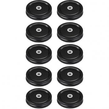 10Pcs Metal Jar Covers for 70mm Wide-Neck Bottles