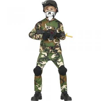 Tenue d’agent secret enfant en mode camouflage 7-9 ans