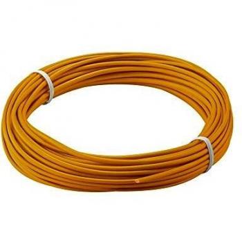 Kupferlitze flexibel isoliert, 10M, 1x0,1 mm,orange 1,1mm Aussendurchmesser