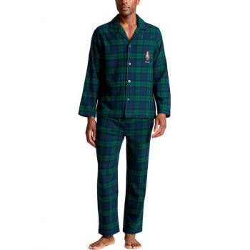 Polo Ralph Lauren: Pijama estilo homewear verde, manga larga y tejido suave