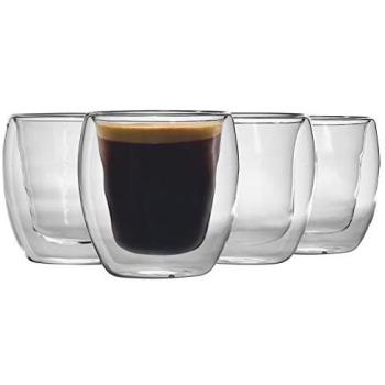 220 ML Crystal‑Clear Dual‑Wall Mug Bundle – 4 Count