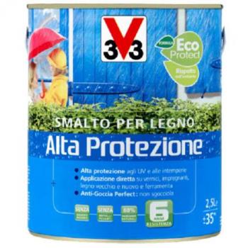 V33 smalto all'acqua per legno bianco panna 952 2,5 litri
