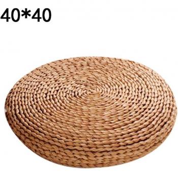Tatami cojín de meditación, futón con espesor, círculo de yoga, estera de paja de cáscara de maíz, cojín japonés con relleno de seda