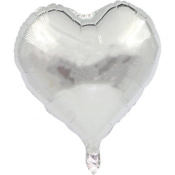 ZFWELL 5pcs 18-Inch Heart-Shaped Foil Balloons for Valentine's Day Celebrations