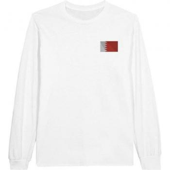 Long Sleeve Bahrain Flag T-Shirt – PixelForma Cotton Comfort