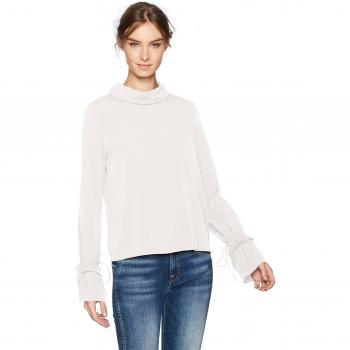 VERO MODA Vmliva Ls Drape Top, Blusa para Mujer, Blanco, Talla Large