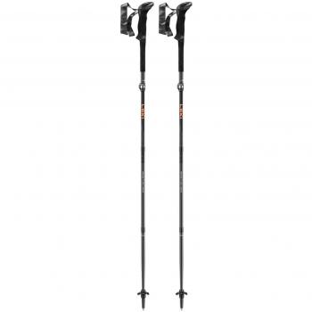 Makalu Fx.one Carbon Trek Poles by Leki – 115 cm, Unisex, Black/Natural/Orange Trim