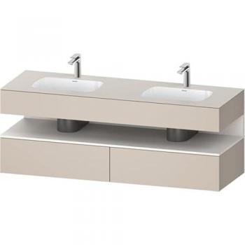 Duravit Qatego Waschtischkombination 1600mm, Nische Weiß Supermatt