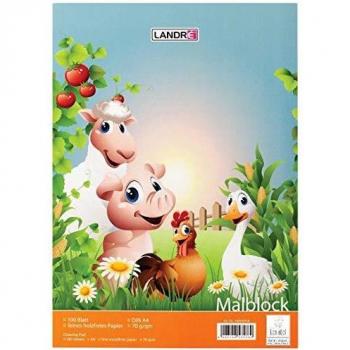 Landre Malblock Pinguine DIN A4, 70 g/qm, 100 Blatt