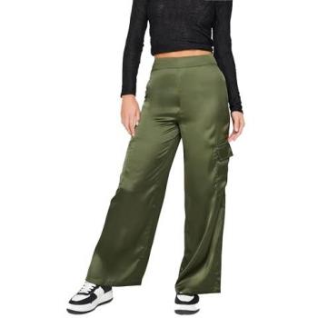 Pantalon Satiné Vert Petite de PixieGirl
