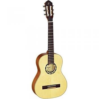 Ortega Guitars R121 Family Series Spruce Top 1/2 Size Acoustic Guitar, Natural