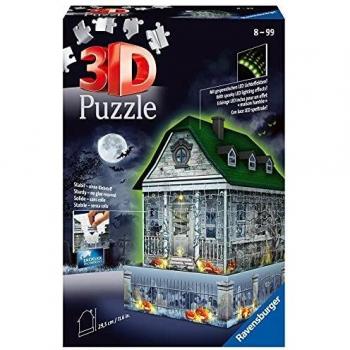 Ravensburger 216-Piece 3D Gruselhaus bei Nacht Light-Up Puzzle