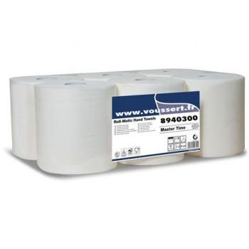 Waskamer handdoekenrol dispenser set, 2-laags, wit, 285 meter per rol