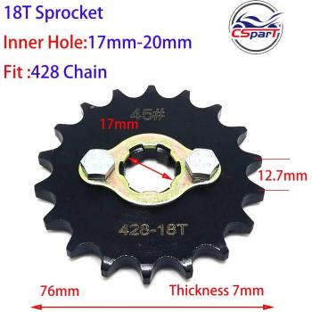 Pignon avant 11T-19T pour moto KAYO BSE SSR SDG Dirt bike ATV Quad Buggy ID 428 20MM
