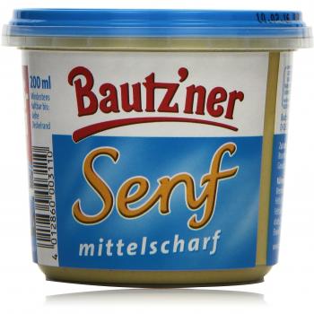 Klassischer Bautzner Senf mittler Schärfe in einer 200ml-Dose
