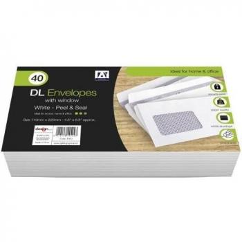 Sobres Anker DL Peel & Seal 11 x 22cm con Ventana (40 Sobres)