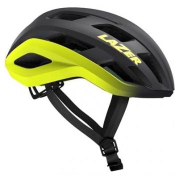 Lazer Strada KinetiCore Casco Unisex Negro con Detalles Amarillos