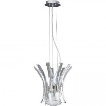 Sinclair Ceiling Pendant 4 Light Polished Chrome with Crystal Prisms