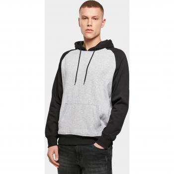 Build Your Brand Felpa Raglan con cappuccio grigio 2XL