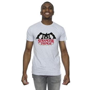Grey Men’s Demogorgon Christmas Light T‑Shirt, Size XL – Stranger Things Edition