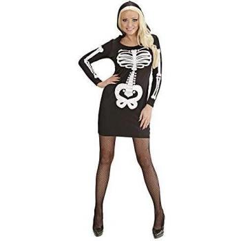 Widmann-Glam Skeleton Girl Costume Donna, Multicolore
